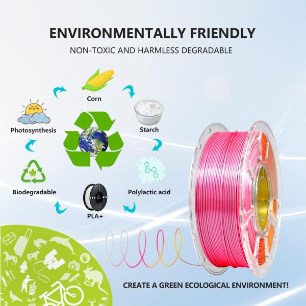 3D Printing High Rigidity PLA+ Filament 1.75mm Silk Rose Red Gold Silver Copper 3d Printing Filament