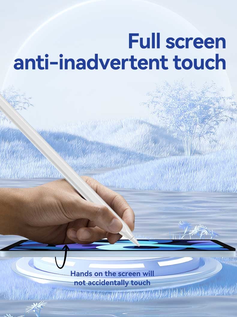 Silver / White Custom Color Active Stylus Pencil Compatible With Ipad