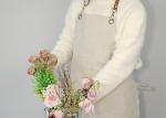 Natural Color Cotton Linen Kitchen Apron With Adjustable Neck Strap And Pockets