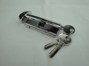 Wholesale 70mm(35*35) Euro Profile Single Brass Cylinder Lock with 3 brass normal keys chrome polished color from china suppliers