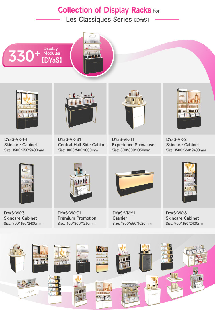 Retail Display Rack Minimalist Multifunctional Cosmetic Display Cabinet for Beauty Shop Interior Design