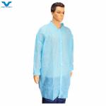 Disposable Medical Surgical Hospital Dental Doctor Lab Coat with Zipper Closure