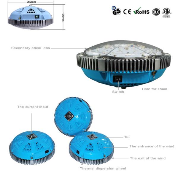 140 W UFO LED Grow lights, 3W LEDS, suitable for breeding, farm, flower