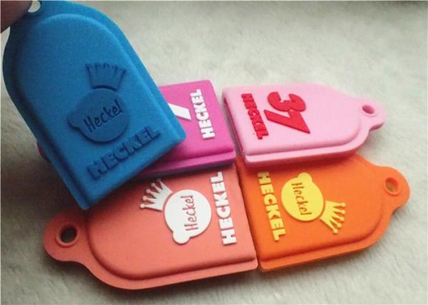 Silicone Dog Tag Keychain Personalized Promotional Gifts Debossed Logo Non -