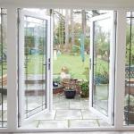 70mm Width Aluminum Double Glass Casement Doors With Waterproof And Soundproof