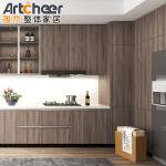 Modern I Shape Kitchen Cabinet Solid Wood Colored Kitchen Furniture For Durable