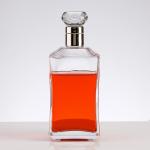 Free Sealing Square Shape Glass Bottle with Luxury Marble Ball Cap and Crown Cap