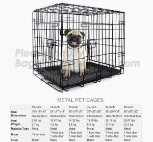 Wholesale wholesale heavy duty stainless steel dog cage , large double foldable dog kennel, Vet Cage Bank Pet Cages Round Cornered from china suppliers