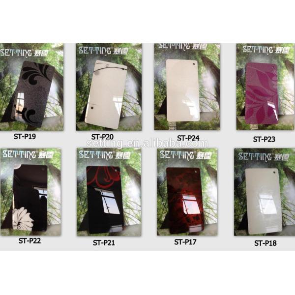 Pattern color acrylic sheet faced mdf for furniture or commercial decoration