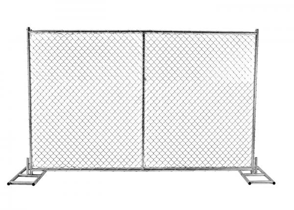 8’H x 12’W Chain Link Temporary Fence Panel tubing 1⅝"(42mm) x 16 gauge thick Mesh spacing2½"x2½" (63mmx63mm) x 12 gauge