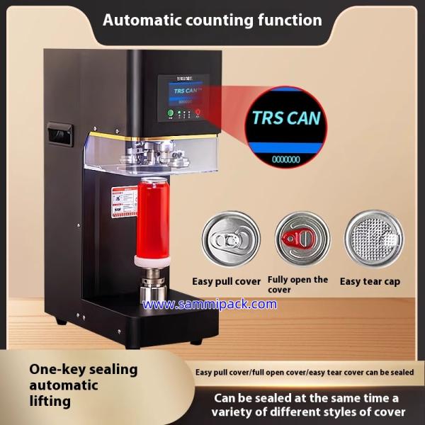 Hot Sale 2025 Plastic Soda Can Sealing Machine Automatic Bubble Tea Can Capping Machine Pet Can Seamer for Beverage