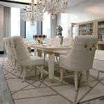 Marble Rectangle White Solid Wood Frame Dining Table Luxury Home Furniture