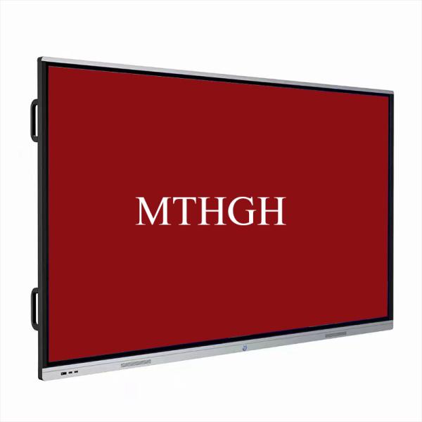 75 Inch Interactive Touch Screen Whiteboard 4K Display Brightness ≥350cd/m²
