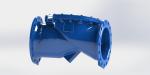 Ductile Iron Swing Flex Check Valve Nylon Reinforced Double Flange FBE Coted