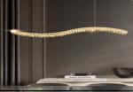 Restaurant lamp wavy crystal chandelier light luxury creative simple kitchen