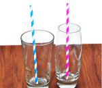 2018 new design food grade striped paper straws party drinking straws