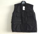winter vest, warm waist coat, UK style, black, S-3XL, padding with corduroy