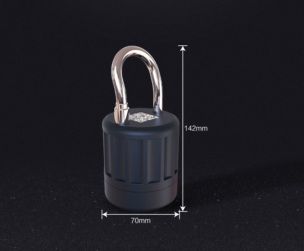 Rechargeable GPS NB IoT Intelligent Padlock Dust Proof 2300mAh