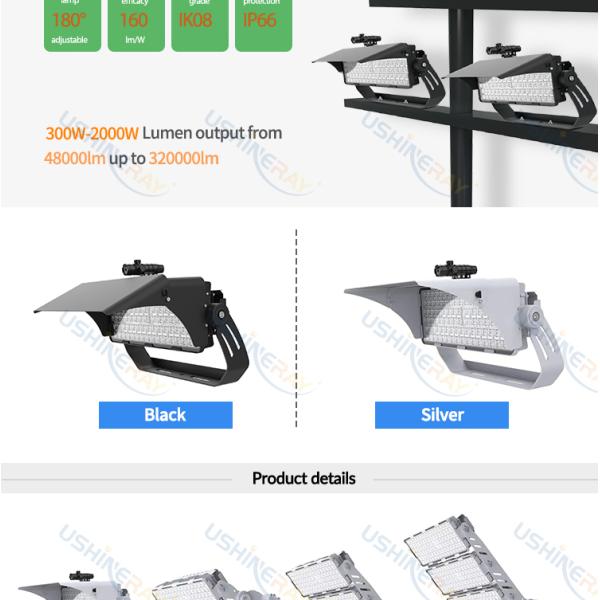 Mercury Free High Mast Led 600W Stadium Flood Lighting For Sports Stadium