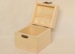 Small Hinged Custom Wooden Gift Boxes Solid Timber Jewellery Box , Gift Packing