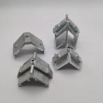 Aluminum 45-Degree Corner Bracket For Sliding Systems Square Hole Design