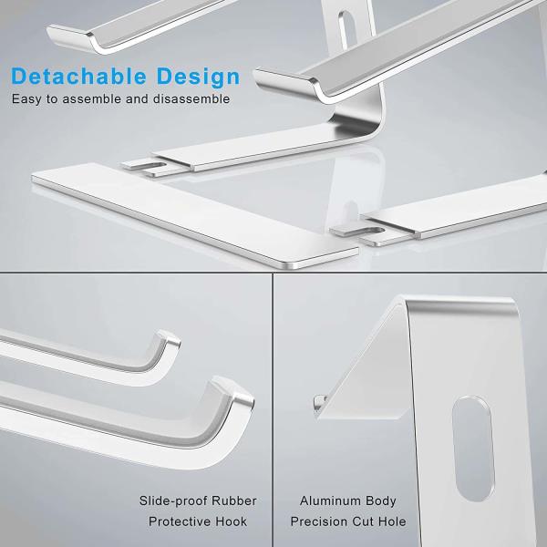 Ergonomic Aluminum Portable Adjustable Laptop Stand Detachable 26cm
