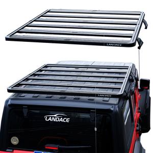 Wholesale Jeep Wrangler JL JK Luggage Platform Modification Accessories Flat Roof Tray Roof Rack Black from china suppliers