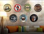 Classic Retro Style Tinplate Wall Decor Coffee Shop Home Decor
