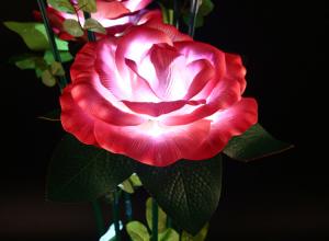 Wholesale LED Simulation EVA Rose Lights lawn flower lamp Garden courtyard beautiful display bright landscape decorative from china suppliers