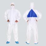 Microporous Sms Back Panel Disposable Waterproof Coverall For Car Washing