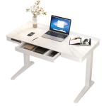 Adjustable Height Electric Lifting Tea Desk White Black Wooden Coffee Table