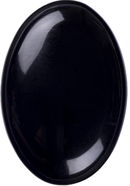 Natural Polished Black Obsidian Palm Stone Black Obsidian Pocket Worry Gemstone