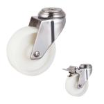 Solid 4 Inch Wheel Threaded Stem Rotating Trolley Wheels