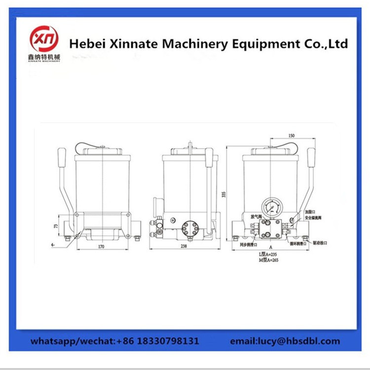 DN125 Concrete Pump Accessories Hydraulic Synchronizing Dual Power Manual Lubrication Pump