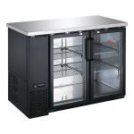 208L Shallow Depth 2 Swing Door Underbar Cooler For Restaurant 190W