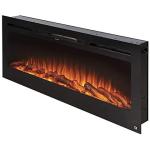 Electric Fireplace Painted Steel Tempered Glass Camino Remote Controlled Yes