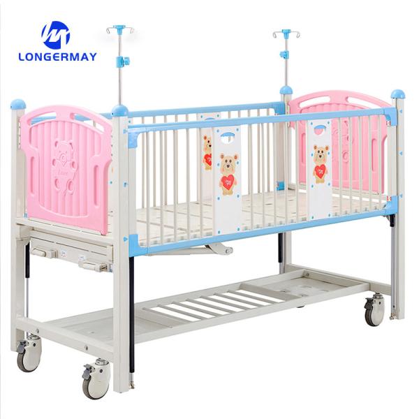 Hospital Medical Manual Children Cartoon Bed With Wheels For Sale