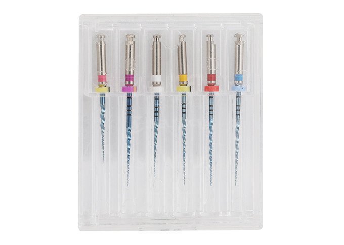 Rotary Files Bendable compatible to Protaper TH6 T3 1.product description  Protaper rotary files sequence    2.Use Protocol   Rotary files color coding  1)In the presence of a viscous chelator (such as ProLube® Root Canal Conditioner) passively scout the coronal 2/3 with 10# and 15# hand files. Gently work these instruments until a smooth, reproducible glide path is confirmed. Alternatively, ET Files may be used after a 10# hand file,Create straight line access to canal .Create straight line access to canal orifice.  2)In the presence of NaOCl, “float