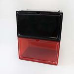 Acrylic Plastic Collapsible Household Shoe Box With Magnetic Odorless Waterproof