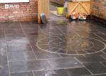 Round Grey Slate Paving Stones , Natural Garden Slate Tiles Waterproof