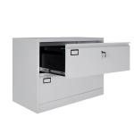 2 Wide Drawer Lateral Hanging File Cabinet Steel Office Furniture