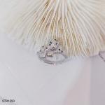 Moissanite Sterling Silver 925 Diamond Ring White Gold Leopard Ring