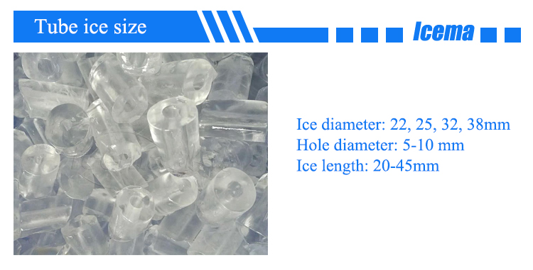 5 Tons Tube Ice Machine Industrial For Hotels Garment Shops