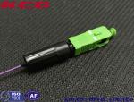 6cm Fiber Optic Fast Connector , Field Installable Fiber Optic Connector