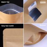Eco Friendly Kraft Paper Bag with Gravure Printed Matt Surface Food Packaging