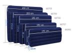 Dark Color Travel Inflatable Bed Flocking PVC Material CE / ISO Certification