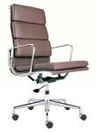 High Back Soft Pad Management Chair , Brown Executive Office Chair With Nylon