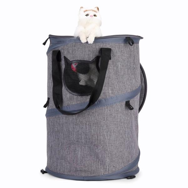 Foldable Cat Tunnel Carrier 3 In 1 Pet Carrier Handbags Round