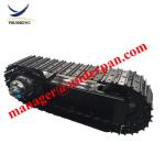 Hydraulic crawler steel track undercarriage system for mobile crusher drilling