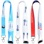 Safety Breakaway White Polyester Lanyards Customised Company Logo